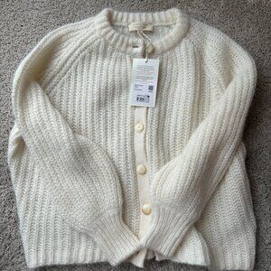 Sezane Emile Cardigan in Off-White Size S (Never Worn)